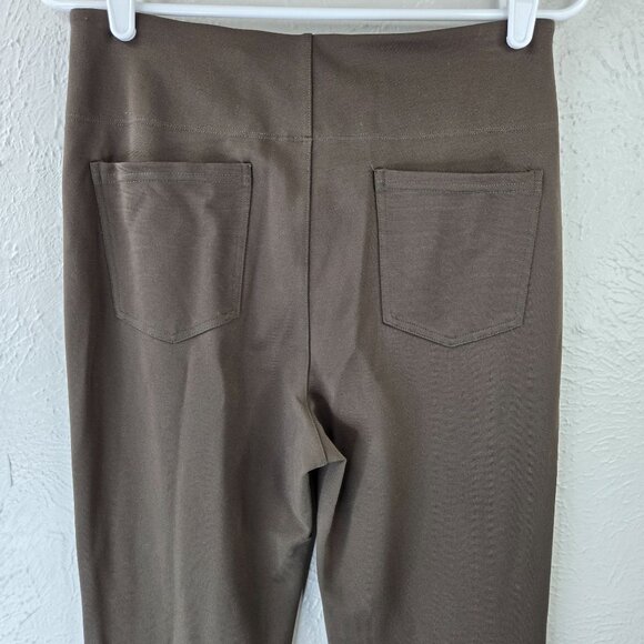 Halara Flare Work Pants M Green High Waisted Dressy Minimalist Pull On Trousers - Picture 6 of 12